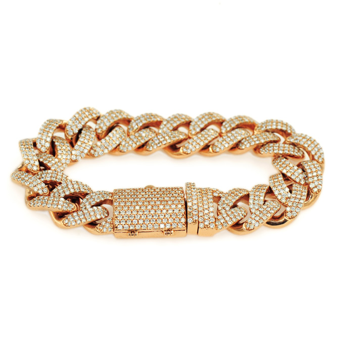 JDBR121.8  - Diamond Cuban Link Bracelet